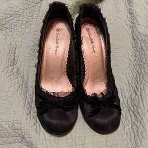 Charlotte Russe black ruffle heels